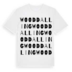 Wood Dalling ordlek t-shirt – ekologisk bomull t-shirt från Pinshirt
