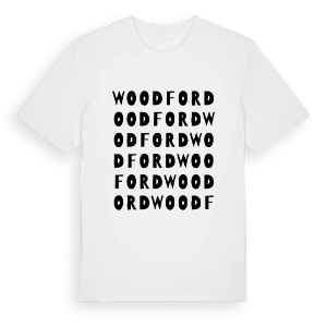 Woodford ordlek t-shirt – ekologisk bomull t-shirt från Pinshirt