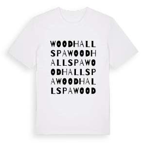 Woodhall Spa ordlek t-shirt – ekologisk bomull t-shirt från Pinshirt