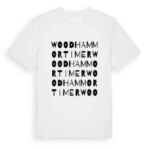 Woodham Mortimer ordlek t-shirt – ekologisk bomull t-shirt från Pinshirt