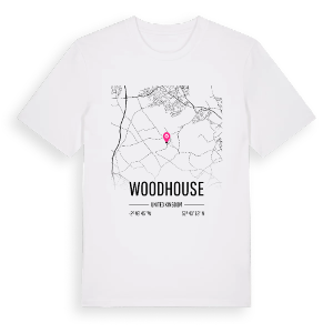 Woodhouse karta t-shirt – ekologisk bomull t-shirt från Pinshirt