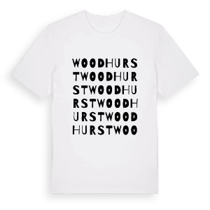 Woodhurst ordlek t-shirt – ekologisk bomull t-shirt från Pinshirt