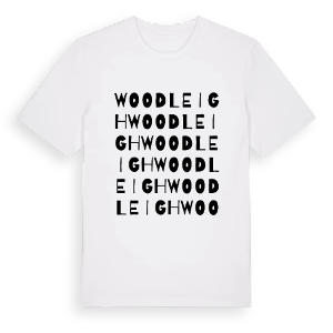Woodleigh ordlek t-shirt – ekologisk bomull t-shirt från Pinshirt