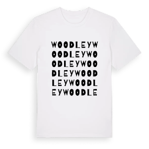 Woodley ordlek t-shirt – ekologisk bomull t-shirt från Pinshirt