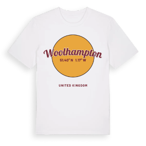 Woolhampton cirkel t-shirt – ekologisk bomull t-shirt från Pinshirt