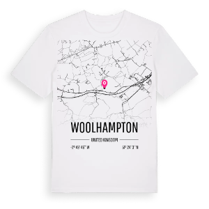 Woolhampton karta t-shirt – ekologisk bomull t-shirt från Pinshirt