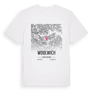 Woolwich karta t-shirt – ekologisk bomull t-shirt från Pinshirt