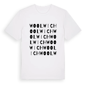 Woolwich ordlek t-shirt – ekologisk bomull t-shirt från Pinshirt