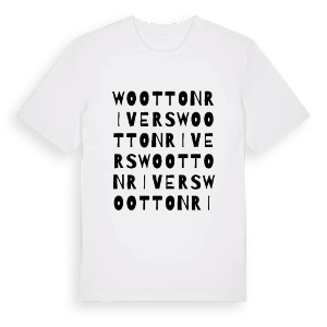 Wootton Rivers ordlek t-shirt – ekologisk bomull t-shirt från Pinshirt