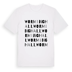 Worminghall ordlek t-shirt – ekologisk bomull t-shirt från Pinshirt