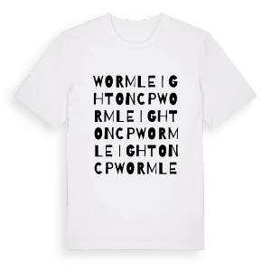 Wormleighton CP ordlek t-shirt – ekologisk bomull t-shirt från Pinshirt