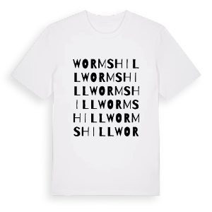 Wormshill ordlek t-shirt – ekologisk bomull t-shirt från Pinshirt