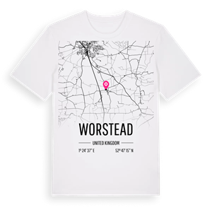 Worstead karta t-shirt – ekologisk bomull t-shirt från Pinshirt