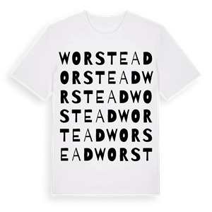 Worstead ordlek t-shirt – ekologisk bomull t-shirt från Pinshirt