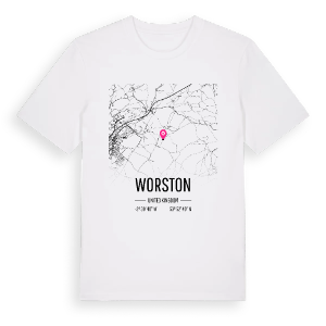 Worston karta t-shirt – ekologisk bomull t-shirt från Pinshirt