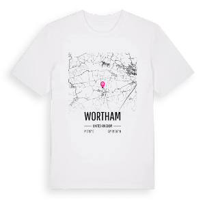 Wortham karta t-shirt – ekologisk bomull t-shirt från Pinshirt
