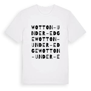 Wotton-under-Edge ordlek t-shirt – ekologisk bomull t-shirt från Pinshirt