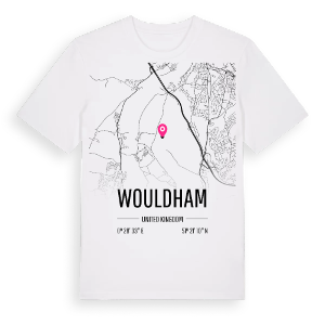 Wouldham karta t-shirt – ekologisk bomull t-shirt från Pinshirt