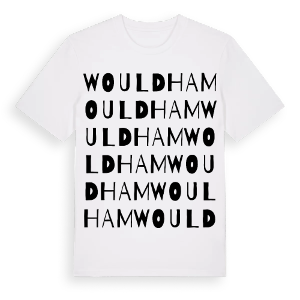 Wouldham ordlek t-shirt – ekologisk bomull t-shirt från Pinshirt