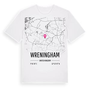 Wreningham karta t-shirt – ekologisk bomull t-shirt från Pinshirt