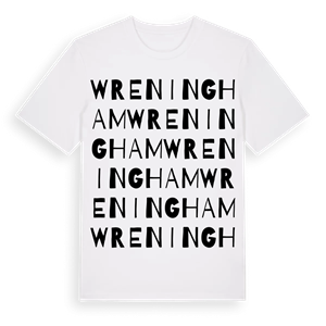 Wreningham ordlek t-shirt – ekologisk bomull t-shirt från Pinshirt