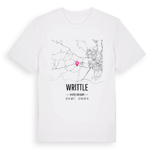 Writtle karta t-shirt – ekologisk bomull t-shirt från Pinshirt