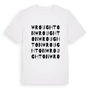 Wroughton ordlek t-shirt – ekologisk bomull t-shirt från Pinshirt