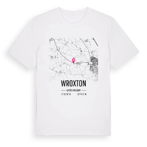 Wroxton karta t-shirt – ekologisk bomull t-shirt från Pinshirt