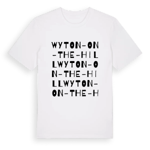 Wyton-on-the-Hill ordlek t-shirt – ekologisk bomull t-shirt från Pinshirt