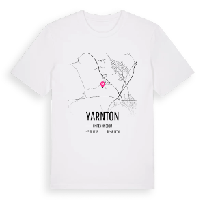 Yarnton karta t-shirt – ekologisk bomull t-shirt från Pinshirt