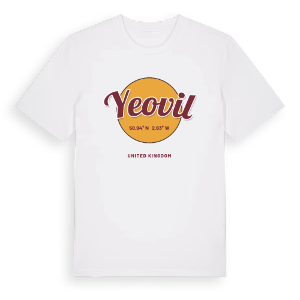 Yeovil cirkel t-shirt – ekologisk bomull t-shirt från Pinshirt