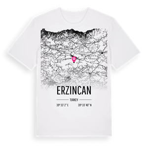Erzincan karta t-shirt – ekologisk bomull t-shirt från Pinshirt