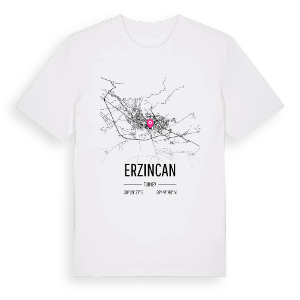Erzincan karta t-shirt – ekologisk bomull t-shirt från Pinshirt
