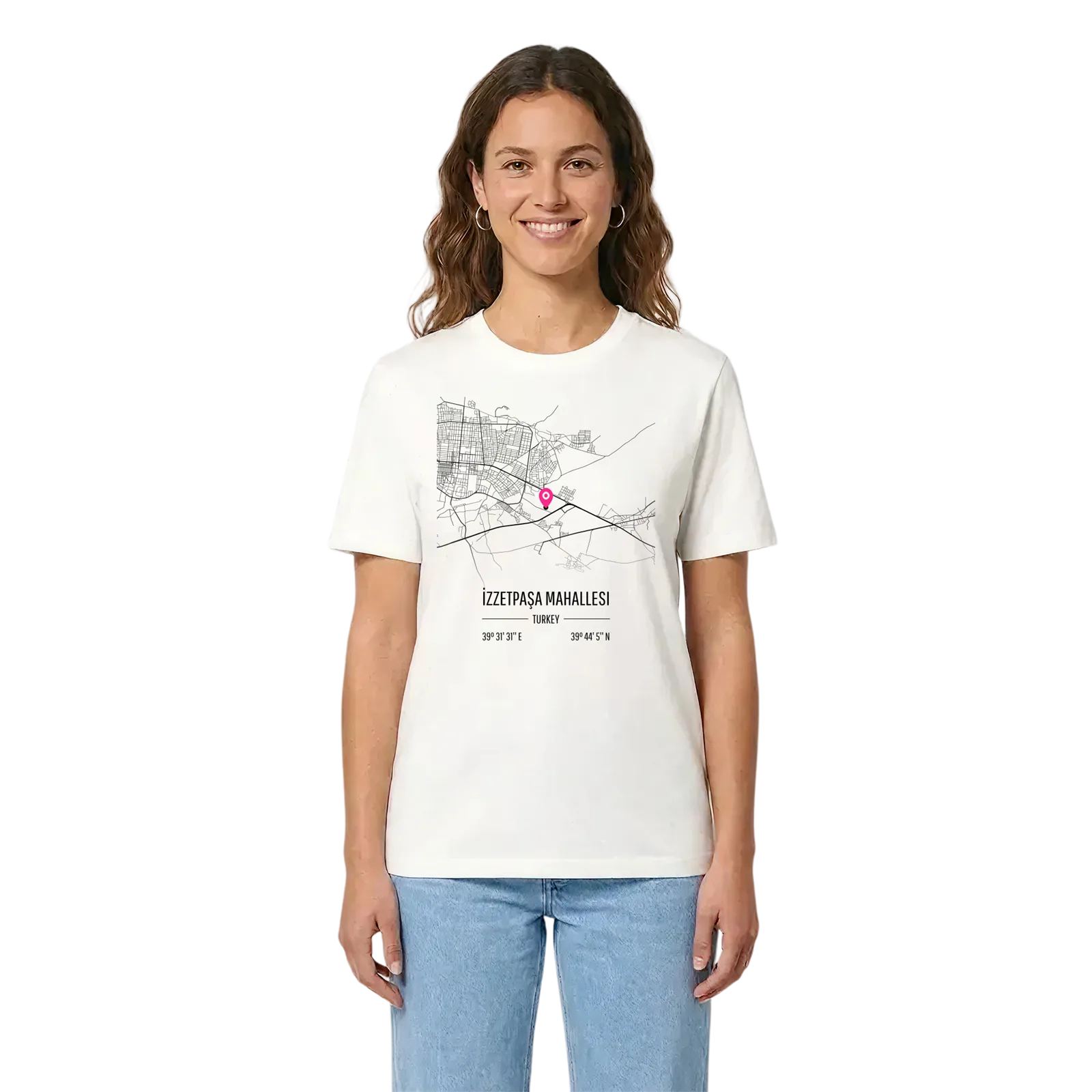 İzzetpaşa Mahallesi karta t-shirt – White, i miljö