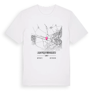 Lalapaşa Mahallesi karta t-shirt – ekologisk bomull t-shirt från Pinshirt