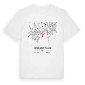 Müftü Solakzade Mahallesi karta t-shirt – ekologisk bomull t-shirt från Pinshirt
