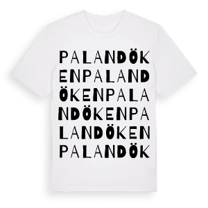 Palandöken ordlek t-shirt – ekologisk bomull t-shirt från Pinshirt