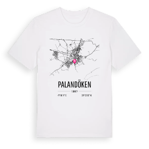 Palandöken karta t-shirt – ekologisk bomull t-shirt från Pinshirt