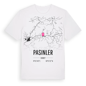 Pasinler karta t-shirt – ekologisk bomull t-shirt från Pinshirt