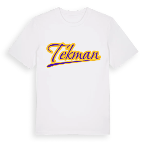 Tekman baseball t-shirt – ekologisk bomull t-shirt från Pinshirt