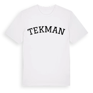 Tekman böjd t-shirt – ekologisk bomull t-shirt från Pinshirt