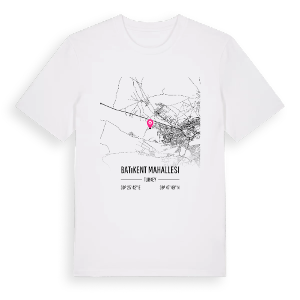 Batıkent Mahallesi karta t-shirt – ekologisk bomull t-shirt från Pinshirt