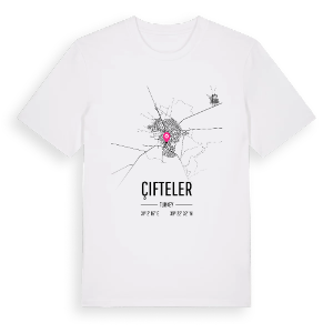 Çifteler karta t-shirt – ekologisk bomull t-shirt från Pinshirt