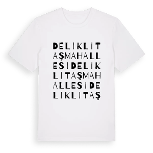 Deliklitaş Mahallesi ordlek t-shirt – ekologisk bomull t-shirt från Pinshirt