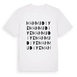 Mahmudiye ordlek t-shirt – ekologisk bomull t-shirt från Pinshirt