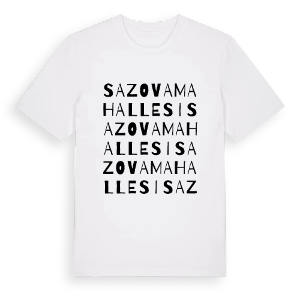 Sazova Mahallesi ordlek t-shirt – ekologisk bomull t-shirt från Pinshirt