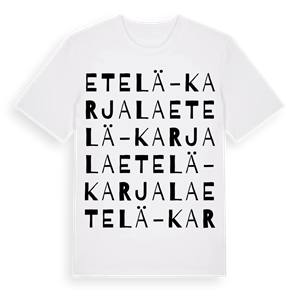 Etelä-Karjala ordlek t-shirt – ekologisk bomull t-shirt från Pinshirt