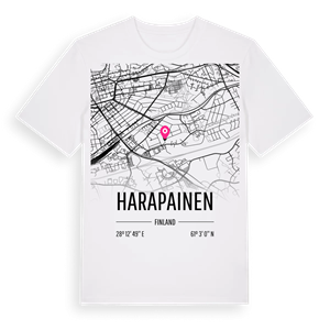 Harapainen karta t-shirt – ekologisk bomull t-shirt från Pinshirt