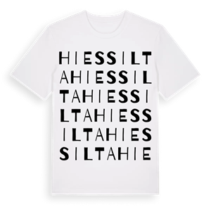 Hiessilta ordlek t-shirt – ekologisk bomull t-shirt från Pinshirt