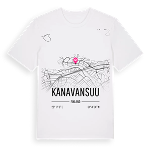 Kanavansuu karta t-shirt – ekologisk bomull t-shirt från Pinshirt